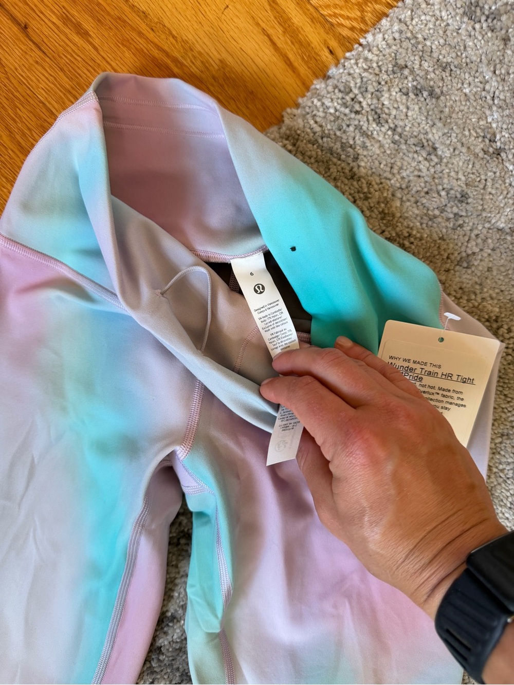 lululemon athletica Pastel Tie-Dye Leggings in Mint, Lavender & Pink